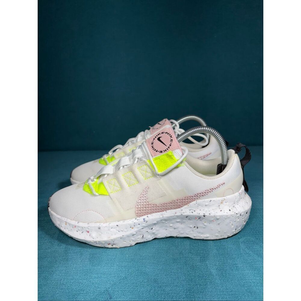 Nike Crater Impact Women’s Running Shoes White Pink Volt Size 8 (EU 39) CW2386-1